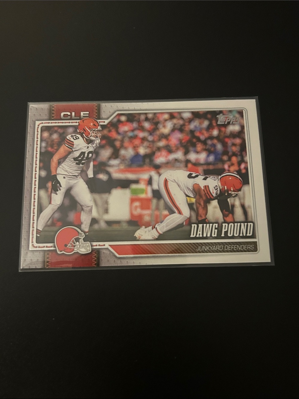 Topps Cleveland Browns Dawg Pound Football Card